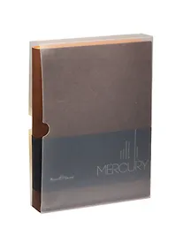 Купить Ежедневник недат. А5 136л "MERCURY" коричневый, иск.кожа, тонир.блок, оранж.обрез, ляссе с мет.шильдом, Bruno Visconti — Фото №1