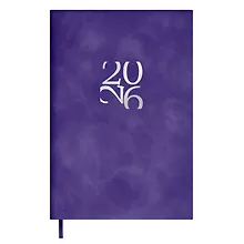 Купить Ежедневник дат. 2026г. А6 120л "Бейбискин" фиолетовый, кожзам, мягк. переплет, тисн. фольгой, офсет, справ.мат-лы, ляссе, инд.уп — Фото №1