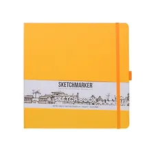 Купить Скетчбук 20*20 80л "Sketchmarker" оранжевый, 140г/м2, слоновая кость, тв.обл. — Фото №1