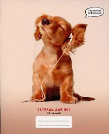 Купить Тетрадь для нот Listoff, "Любимая музыка", А5, 16 листов — Фото №1