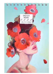 Купить Скетчбук А5+ 80л "SKETCHBOOK. Маки" белый офсет, 120г/м2, 7БЦ — Фото №1