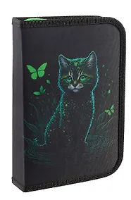 Купить Пенал 1 отделение "Мистический кот" 20*13 см — Фото №1