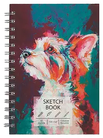 Купить Скетчбук А5 60л "Верный друг" белый офсет, 120г/м2, софт.тач., евроспираль — Фото №1