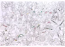 Купить Большая раскраска по цифрам «Цветочки и букашки». 90х60 см — Фото №1