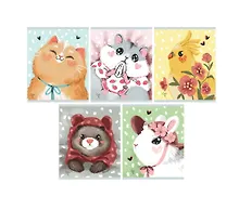 Купить Тетрадь в клетку Listoff, "Очаровательные зверята", 48 листов, в ассортименте — Фото №1