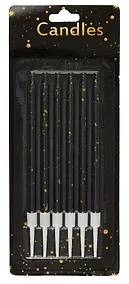 Купить Набор свечей для торта градиент Happy Birthday (6 шт) (золото) (9,5 см) — Фото №1