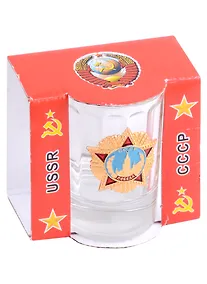 Купить Сувенир, АКМ, Набор стопок Ордена с мет.знач 1шт., стекло CT-M-34-1 — Фото №1