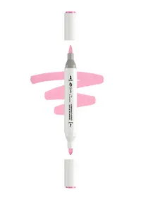 Купить Маркер акриловый "Сонет" розовый, двусторонний, перо кисть/пуля — Фото №1