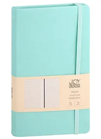 Купить Книга для записей А5 96л лин. "Joy Book. Ментоловый" иск.кожа, тонир.блок, скругл.углы, ляссе, резинка, карман на задн.форзаце — Фото №1