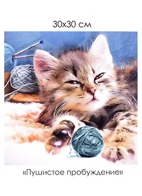 Купить Набор для творчества. Алмазные узоры "Пушистое пробуждение", 30 х 30 см — Фото №1