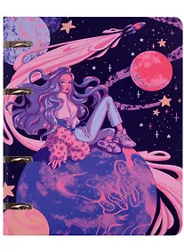 Купить Тетрадь на кольцах в клетку Listoff, "Cosmic Girl (Эксклюзив)", 100 листов — Фото №1