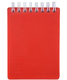 Купить Блокнот А7 80л кл. "CANVAS" красный, пласт.обл, спираль — Фото №1