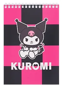 Купить Блокнот А5 60 листов, клетка, "Kuromi-3" гребень — Фото №1