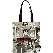 Купить Сумка-шоппер Аниме страничка Манги серая, текстиль, 40см.*32см. — Фото №1
