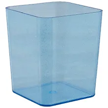 Купить Стакан для пишущих принадлежностей Base, Glitter, пластик, голубой — Фото №1