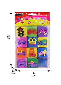 Купить Набор для творчества Arte Nuevo Веселые печати Машинки, подушечка с чернилами + веселые печати 614141 DT-1014-15 — Фото №1