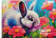 Купить Альбом для рисования Listoff, "Зайка", А4, 20 листов, на гребне — Фото №1