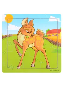 Купить Развивающая рамка "Олененок", дерево — Фото №1