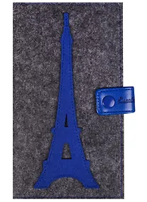 Купить Обложка-органайзер для путешествий фетр графит+синий, сариф синий, 2 отд., карманы, Escalada — Фото №1