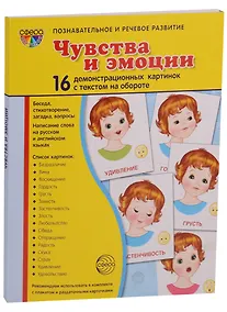 Купить Дем. картинки СУПЕР Чувства и эмоции. 16 раздаточных карточек с текстом (63х87мм) — Фото №1