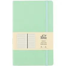 Купить Книга для записей А5 96л лин. "Joy Book. Снежная мята" иск.кожа, тв.переплет, ляссе, резинка, инд.уп. — Фото №1