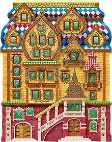 Купить Адвент-календарь «Терем-теремок» с окошками — Фото №1