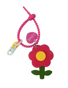 Купить Брелок-обвес на сумку Цветочек Красный (пластик) (12-3307032615-6128) — Фото №1