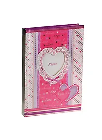 Купить Ежедневник девочки А6+ 80л 125*178 "СЕРДЦА, ЦВЕТЫ" обл.карт.и бум., тисн.фольгой, ляссе, Феникс — Фото №1