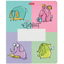 Купить Тетрадь в клетку Hatber, Little Elephant, 24 листа, в ассортименте — Фото №1