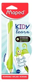 Купить Ручка шариковая синяя "KIDY LEARN CHAMELEON" со стираемыми чернилами, с ластиком, с тренажером для постановки письма, 0,7мм, блист., Maped — Фото №1