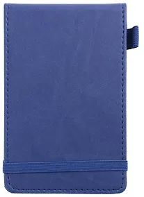 Купить Записная книжка А6 50л лин. "Joy Note. Синий" иск.кожа, тонир.блок, скругл.углы, резинка, петля д/ручки, кармашки, инд.уп. — Фото №1