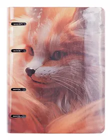 Купить Тетрадь 120л кл. "Peach Fuzz" на кольцах, иск.кожа, полноцв.печать, интегр.переплет, скр.углы — Фото №1