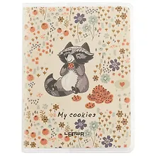 Купить Записная книжка «Енот в цветах», 80 листов, А7 — Фото №1