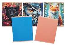 Купить Тетрадь 80л кл. "Микс" скрепка, мелов.картон, поля, офсет, ассорти — Фото №1