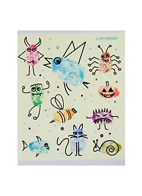 Купить Тетрадь в клетку Unnika, "Забавные отпечатки", 48 листов, в ассортименте — Фото №1