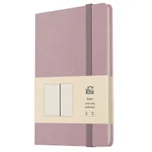 Купить Книга для записей А4- 96л кл. "Joy Book. Ежевичное суфле" иск.кожа, тонир.блок, скругл.углы, ляссе, резинка — Фото №1