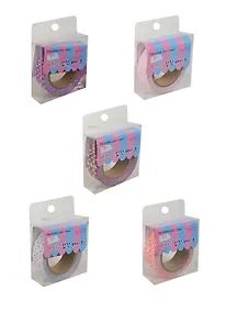 Купить Набор д/творчества Лента текстильная на клеевой основе Горох 1,5см*4м Н2 24308-2 — Фото №1