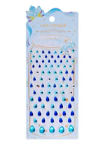 Купить Стразы самоклеящиеся капельки (голубой микс) — Фото №1