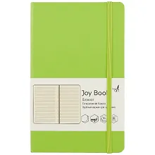 Купить Книга для записей А5 96л лин. "JOY BOOK. Ярко-салатовый" 7БЦ, иск.кожа, тонир.форзац, тонир.блок 70гр/м2, скругл.углы — Фото №1