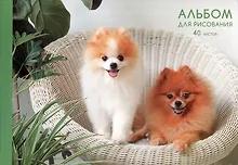 Купить Альбом для рисования Listoff, "Пушистые собачки", А4, 40 листов, на склейке — Фото №1