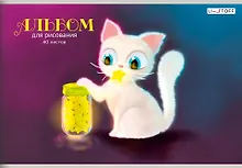 Купить Альбом для рисования Listoff, "Котеночек", А4, 40 листов, на скрепке — Фото №1