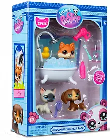 Купить Игровой набор Littlest Pet Shop, "Груминг СПА", 3 фигурки мини-животных с аксессуарами, подарочная упаковка, 4+ — Фото №1