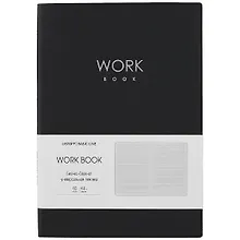 Купить Книга для записей В5 60л лин. "Work book. No 1" иск.кожа, инт.переплет, тиснение фольгой, инд.уп. — Фото №1