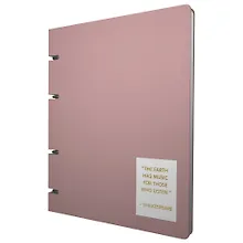 Купить Тетрадь 120л кл. "NUANCES. Персик" на кольцах, смен.блок, обл. кож.зам, нашивка, инд.уп — Фото №1