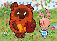 Купить Мозаика из пуговиц "Винни-Пух" — Фото №1