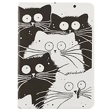 Купить Книга для записей "Black&white cats" А6, 96 листов, клетка — Фото №1