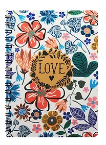 Купить Записная книжка А6 80л кл. "Flower love" спираль, Kairui — Фото №1