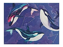 Купить Набор для творчества Алмазная мозаика "Созвездие Киты", 30 х 40 см — Фото №1