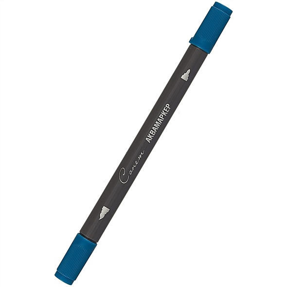 Маркер акварельный "Сонет", двухсторон., кисть и тонкий наконечник, синий индиго, сонет - фото 1