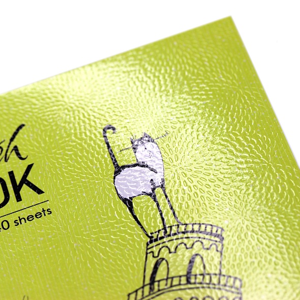 Скетчбук 190*190 40л "Cats on the tower" белый офсет, 120г/м2, тв.обложка, евроспираль - фото 3